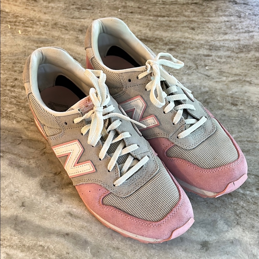 New Balance Pink and Gray Retro Sneakers